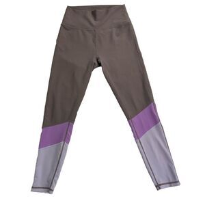 WILO The‎ Label Base Ribbed Colorblock 7/8 Leggings Size Medium Mauve NWOT